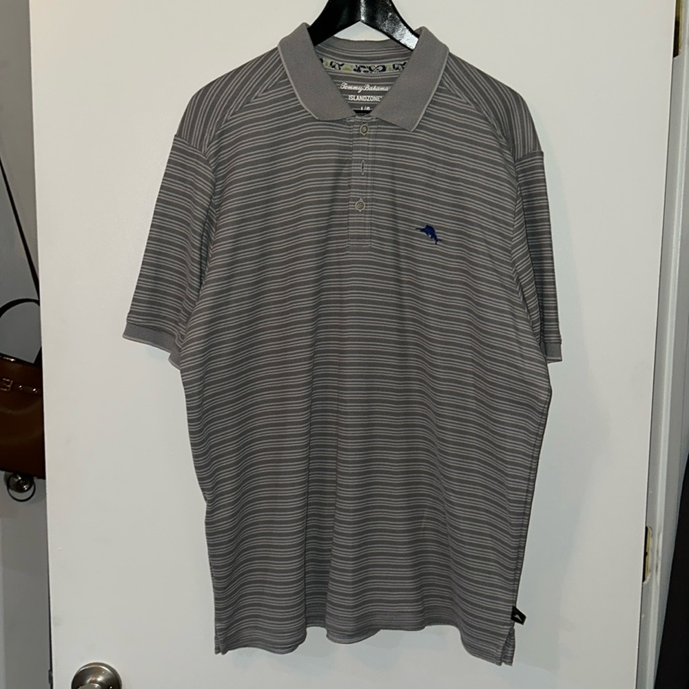 Tommy Bahama striped island zone polo